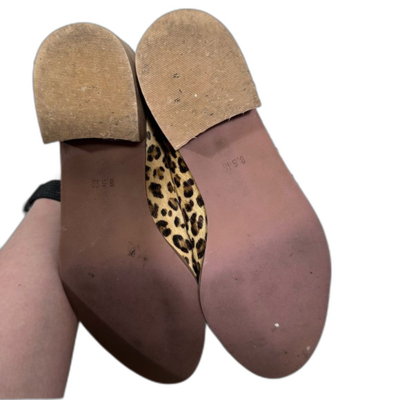 Coconuts By Matisse Leopard Cheetah Print Ankle Booties Size 8 1/2 Festival Boho - Picture 6 of 14